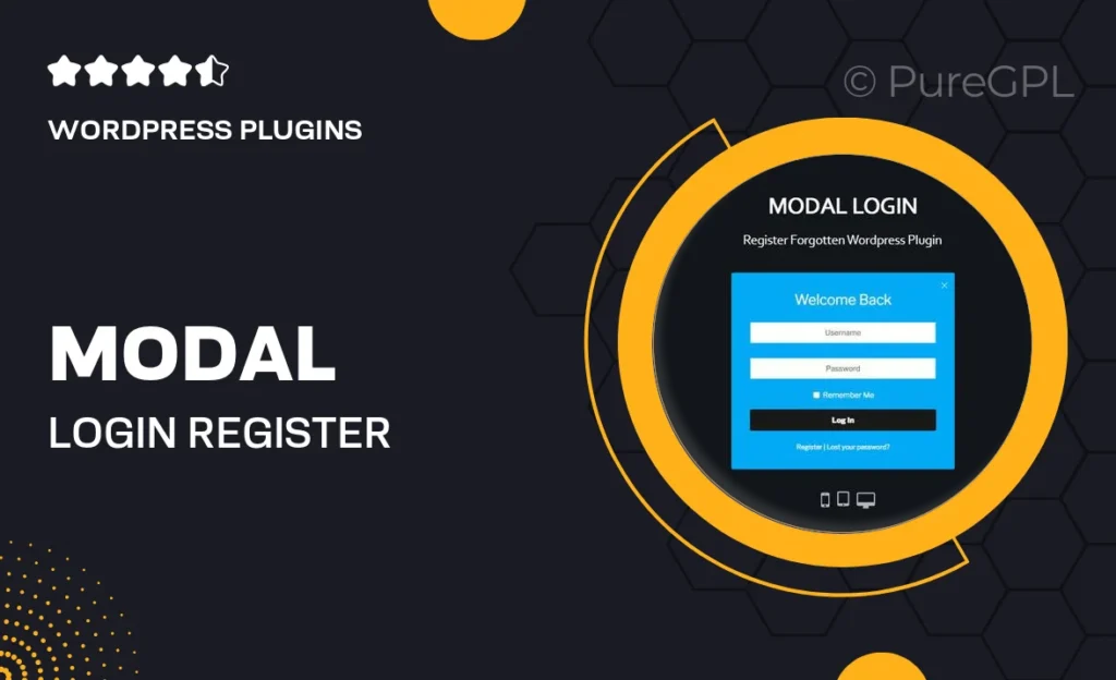 Modal Login Register Forgotten WordPress Plugin feature image
