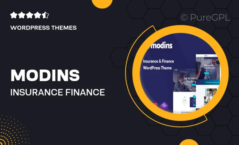 modins insurance finance wordpress theme