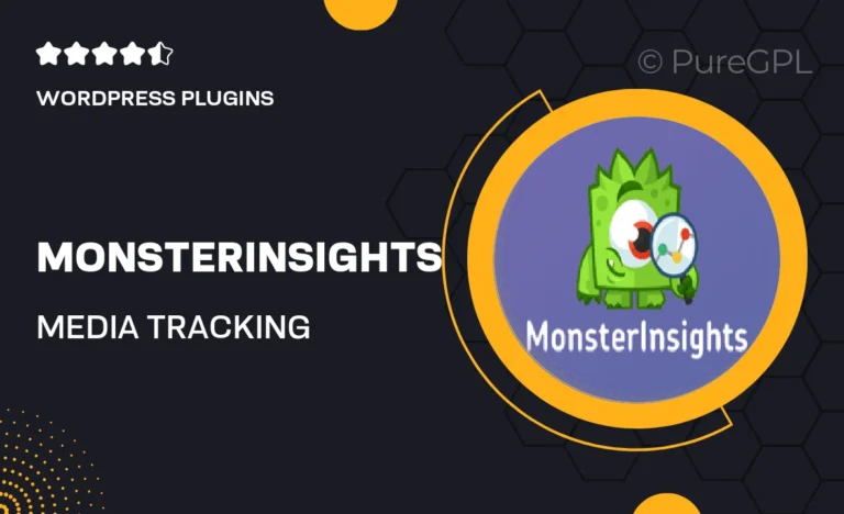 monsterinsights media tracking addon