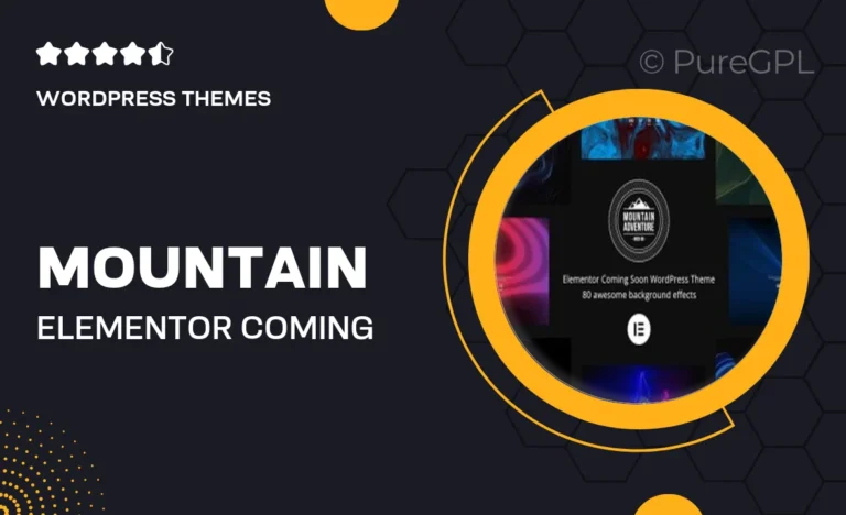 mountain elementor coming soon wordpress theme