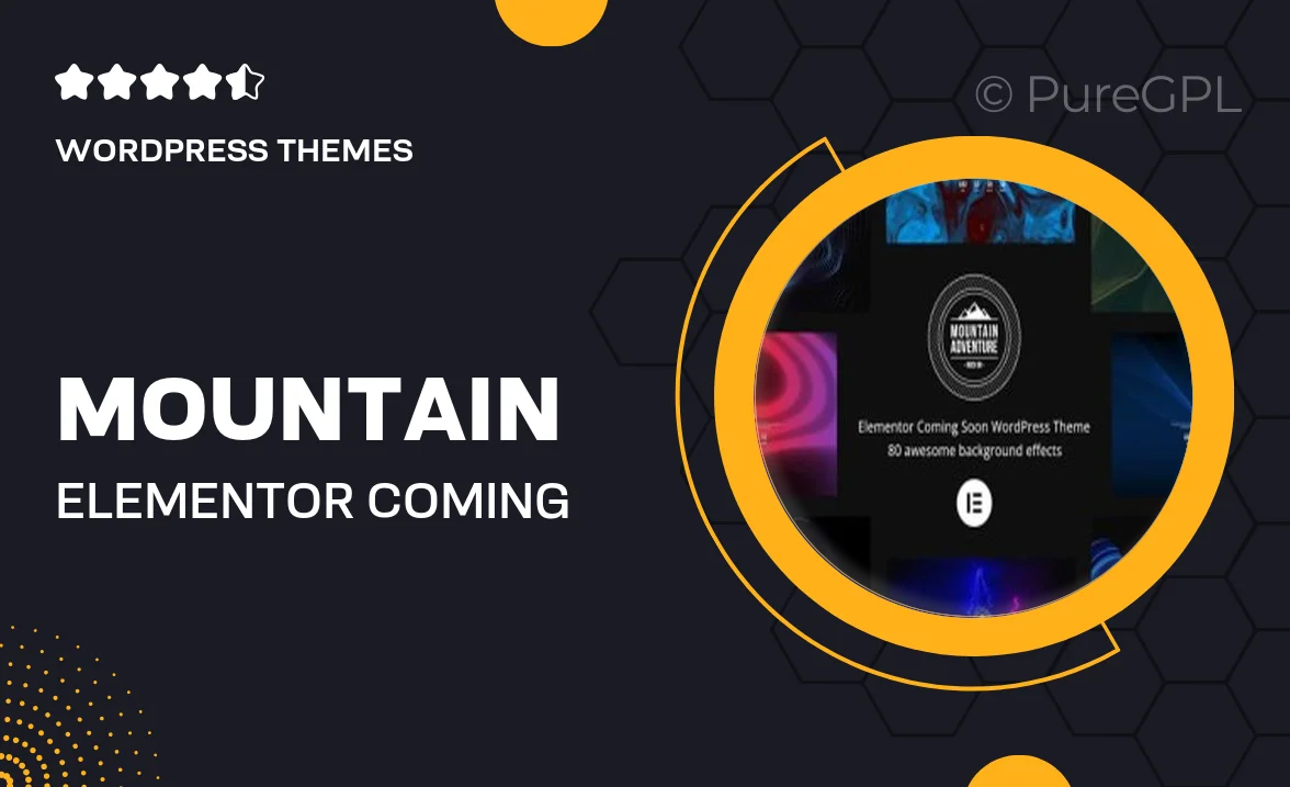 Mountain – Elementor Coming Soon WordPress Theme