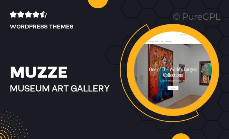 muzze museum art gallery exhibition wordpress theme