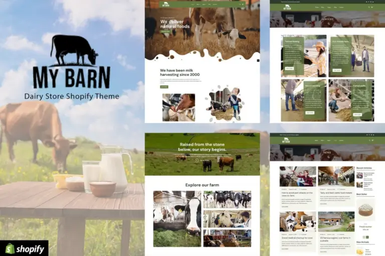 mybarn organic food milk store shopify theme 1