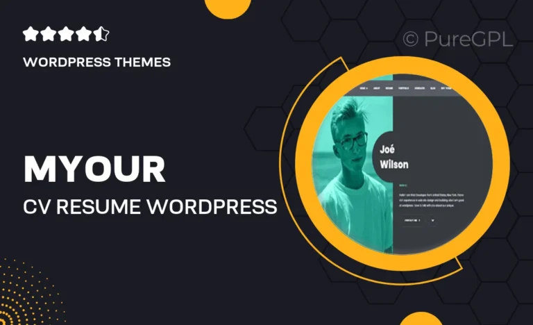 myour cv resume wordpress theme