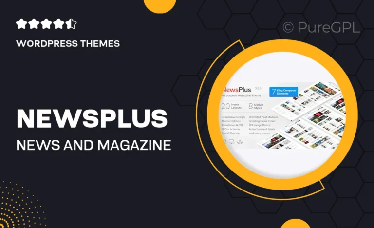 newsplus news and magazine wordpress theme