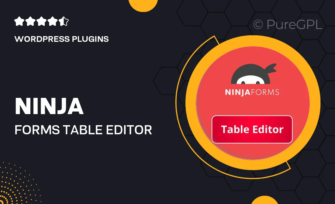 Ninja Forms Table Editor