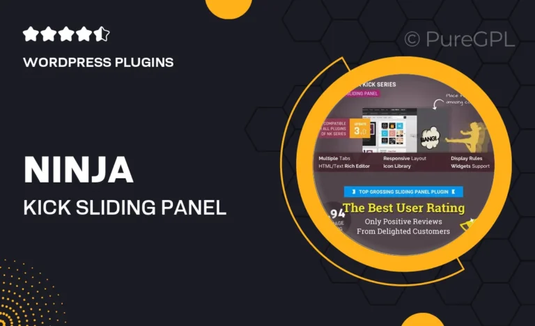 ninja kick sliding panel for wordpress
