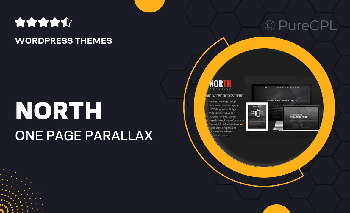 North – One Page Parallax WordPress Theme