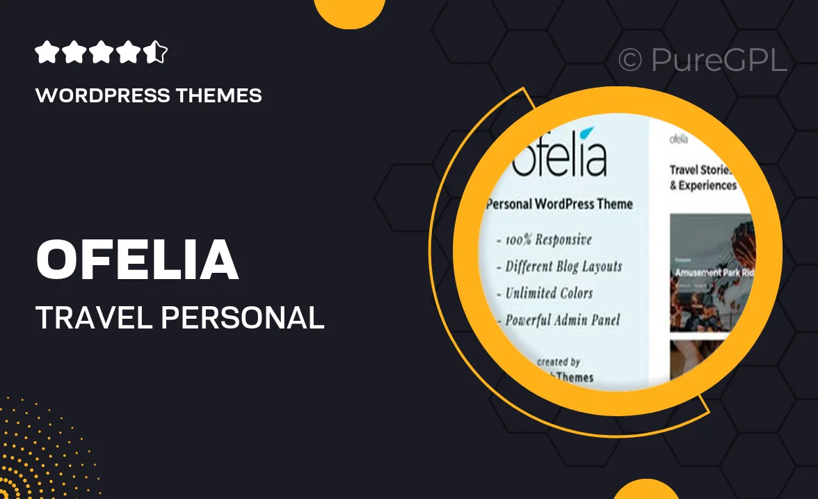 Ofelia – Travel Personal WordPress Blog Theme