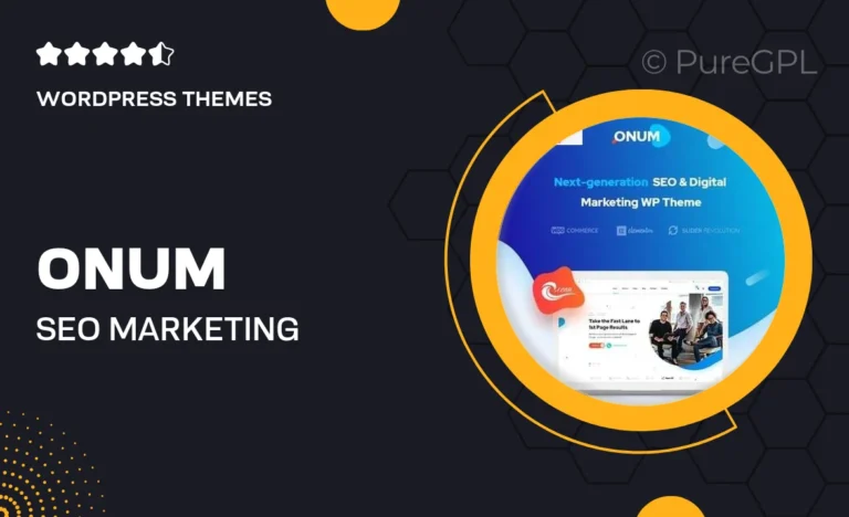 onum seo marketing elementor wordpress theme