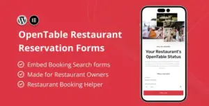 OpenTable Restaurant Reservation Forms for Elementor