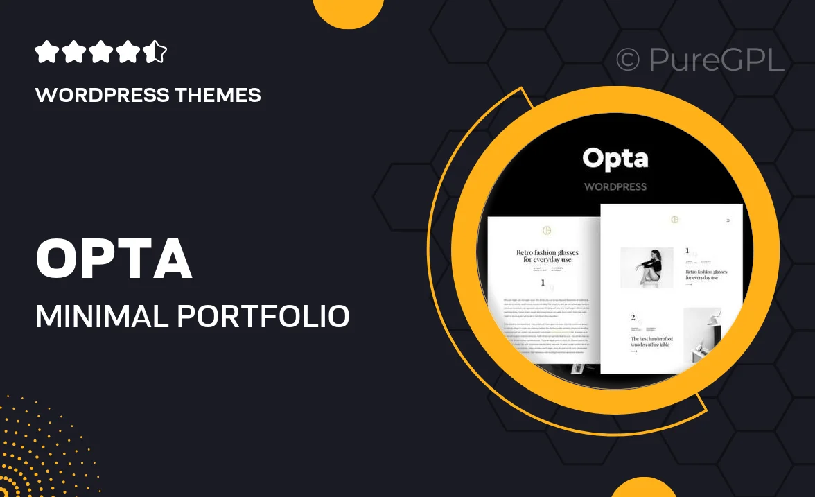 Opta Minimal Portfolio and Photography Theme