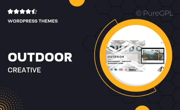 outdoor creative photography portfolio wordpress theme