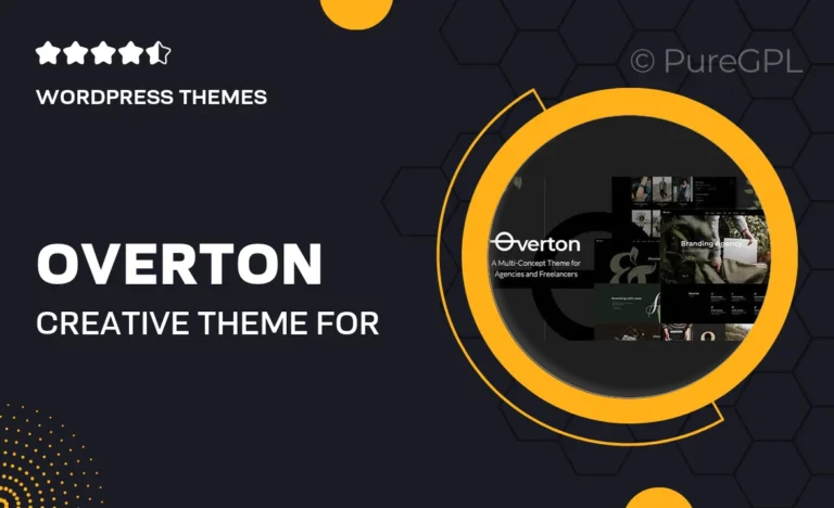 overton creative theme for agencies and freelancers
