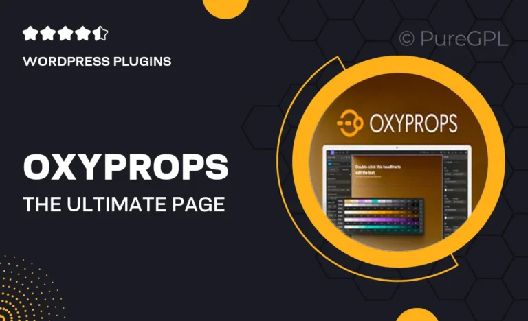 oxyprops the ultimate page builder companion
