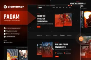 Padam – Firefighter Departement Elementor Template Kit