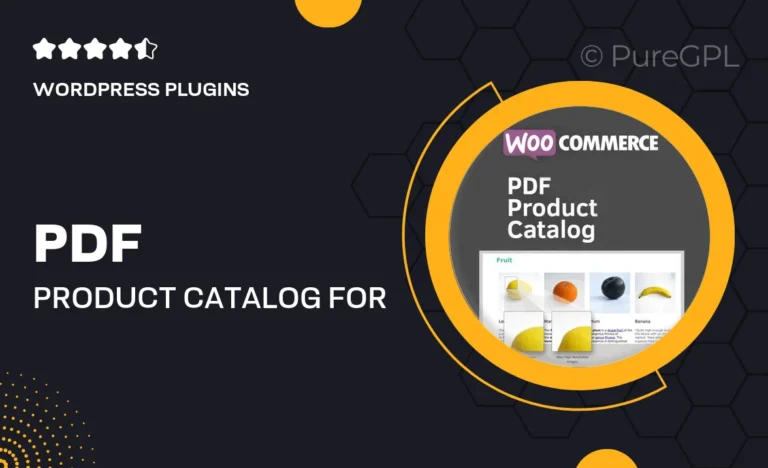 pdf product catalog for woocommerce