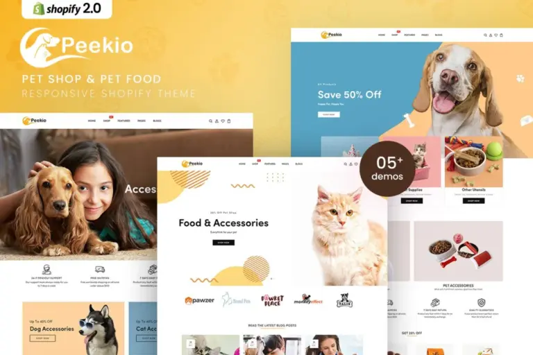 peekio pet shop pet food shopify theme 1