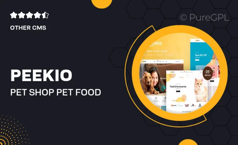 peekio pet shop pet food shopify theme