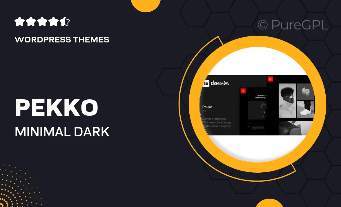 Pekko – Minimal Dark WordPress Theme