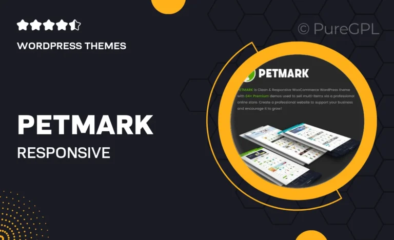 petmark responsive woocommerce wordpress theme