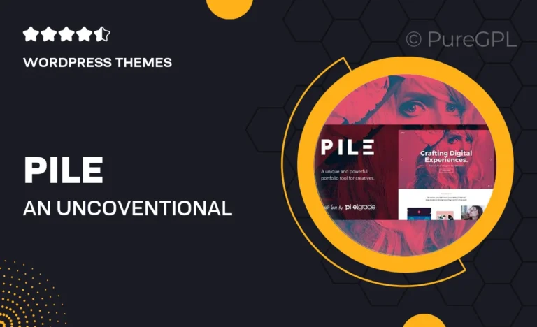 pile an uncoventional wordpress portfolio theme