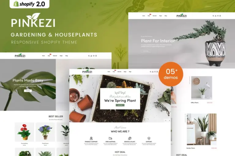 pinkezi gardening houseplants shopify theme 1