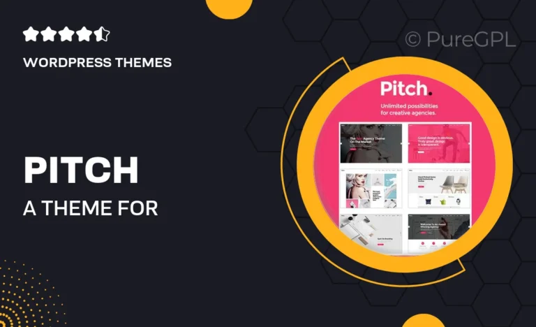 pitch a theme for freelancers and agencies