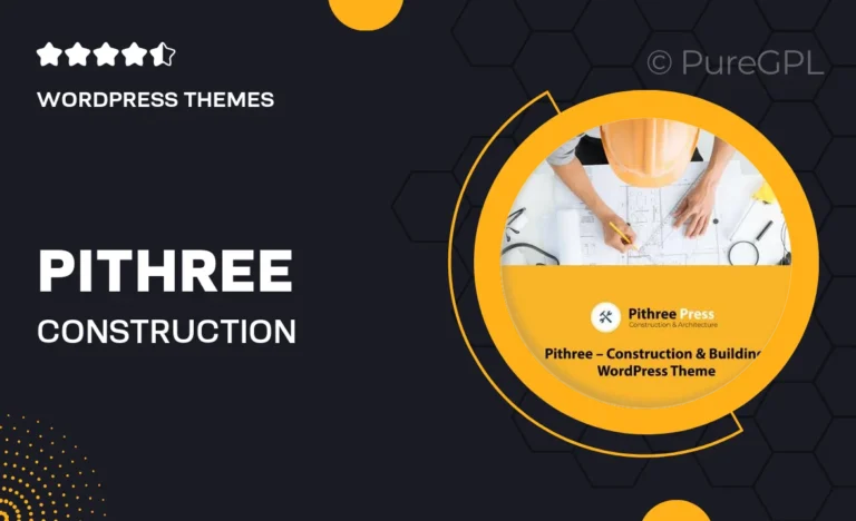 pithree construction building wordpress theme