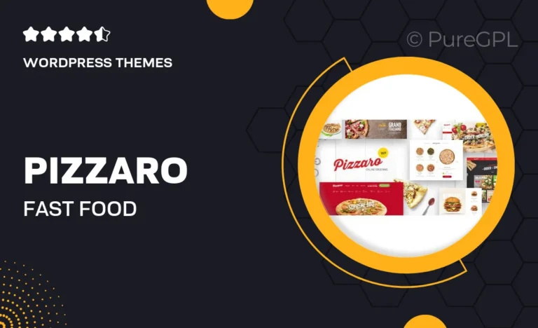pizzaro fast food restaurant woocommerce theme