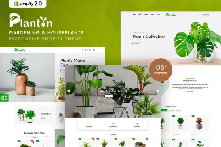 plantin gardening houseplants shopify theme 1