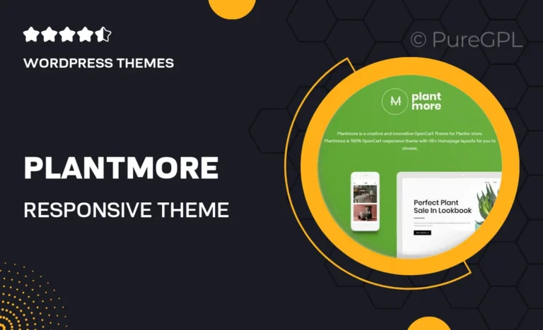plantmore responsive theme for woocommerce wordpress theme