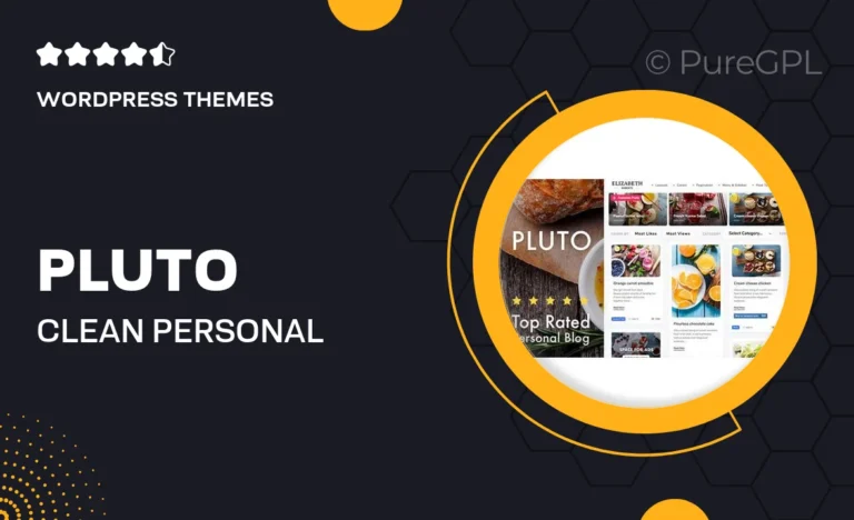 pluto clean personal wordpress masonry blog theme