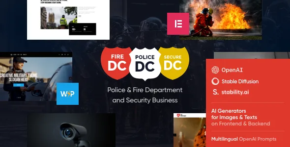 police fire department and security business wordpress theme 1