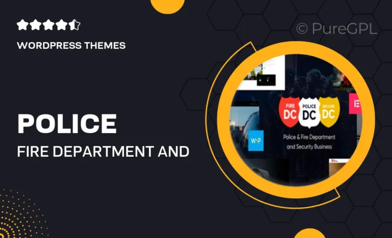 police fire department and security business wordpress theme