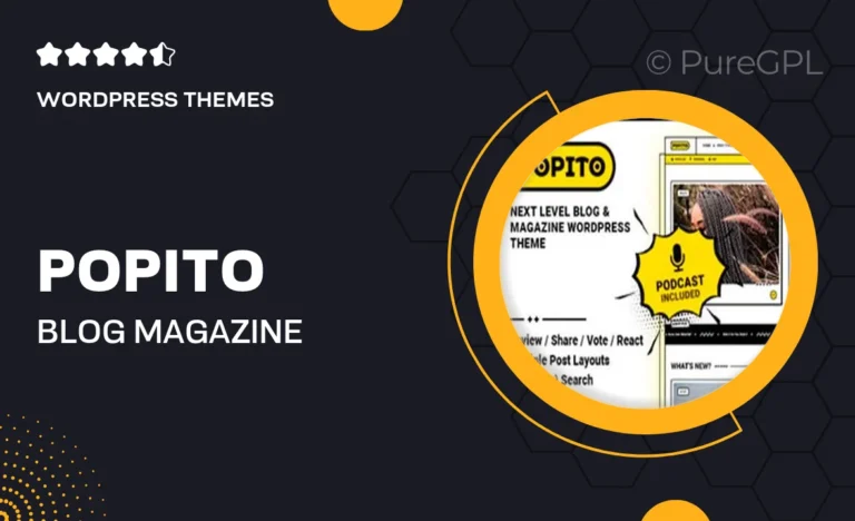 popito blog magazine wordpress theme