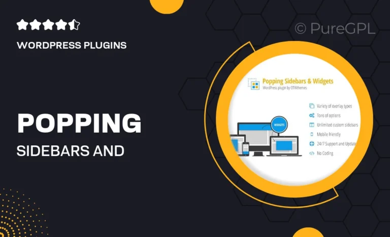 popping sidebars and widgets for wordpress