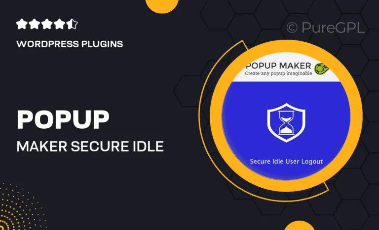 popup maker secure idle user logout