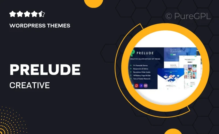 prelude creative multipurpose wordpress theme