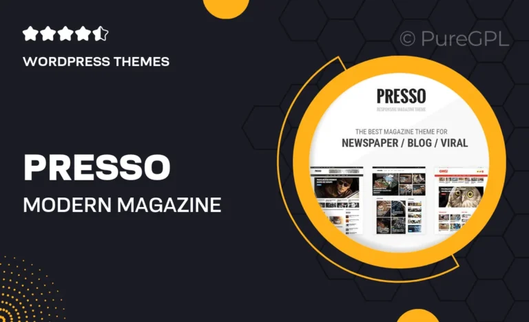 presso modern magazine newspaper viral theme