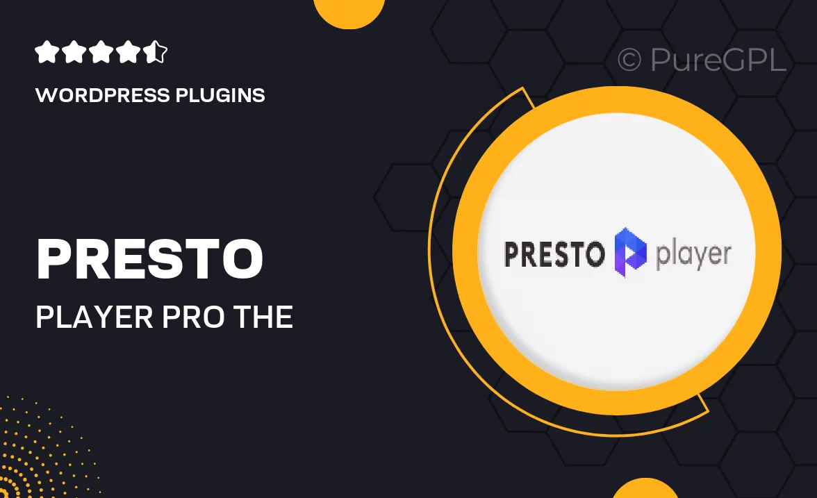 Presto Player Pro – The Ultimate WordPress Video Player Plugin