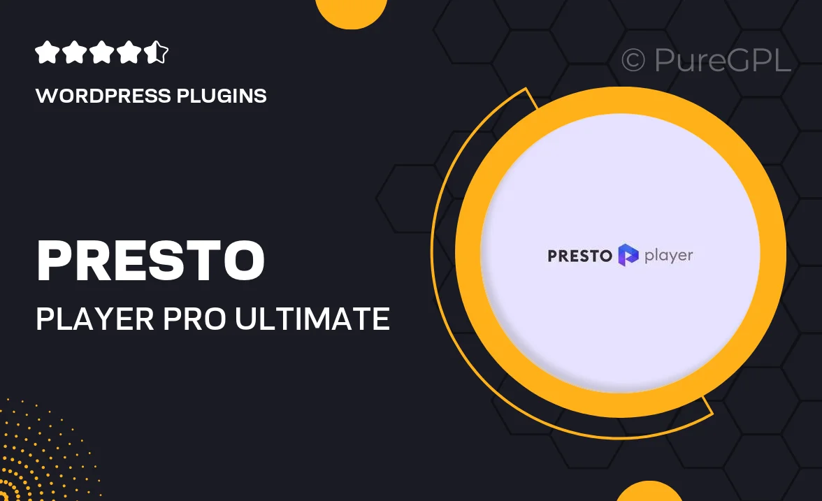 Presto Player Pro – Ultimate Video Player WordPress Plugin