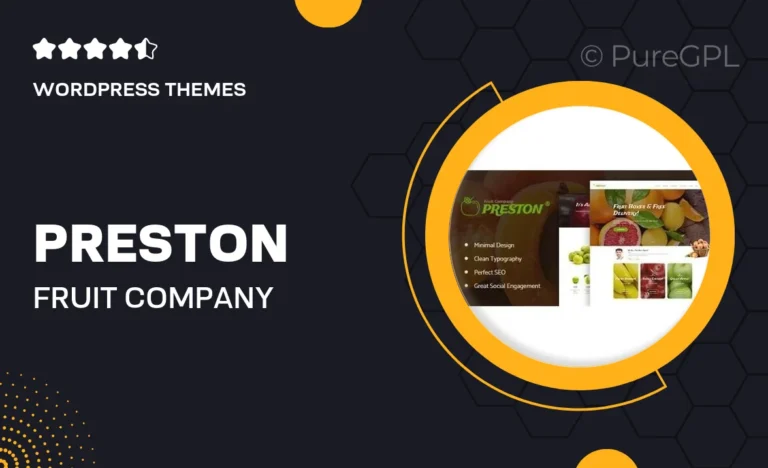 preston fruit company organic farming wordpress theme