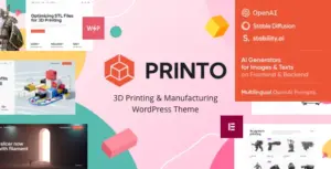 Printo – 3D Printing & Manufacturing WordPress Theme