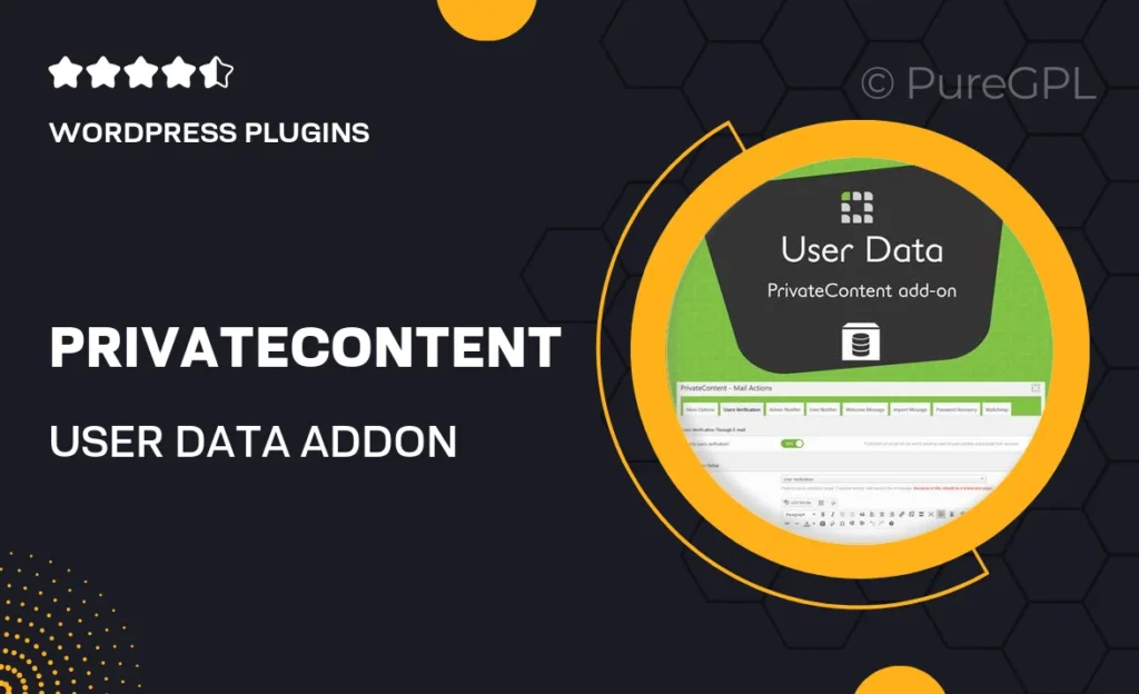 PrivateContent | User Data Add-on feature image