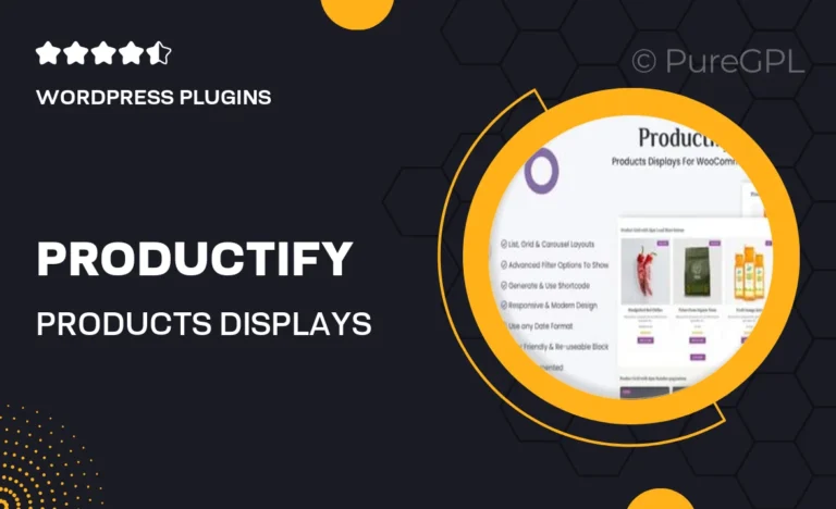 productify products displays for woocommerce