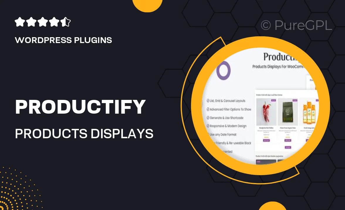 Productify – Products Displays For WooCommerce