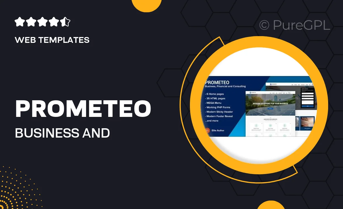 Prometeo – Business and Financial Site Template