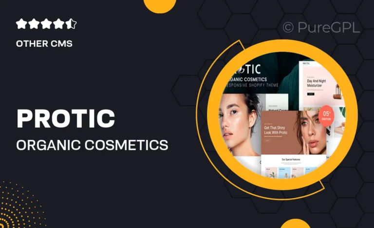 protic organic cosmetics shopify theme