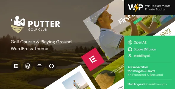 putter golf course playing ground wordpress theme 1